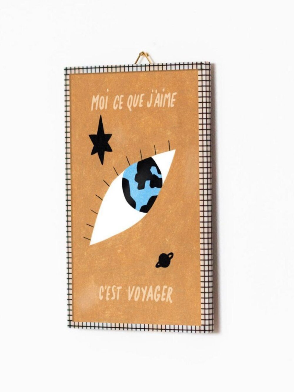 Moi Ce Que J'aime Voyager Framed Art Print A6